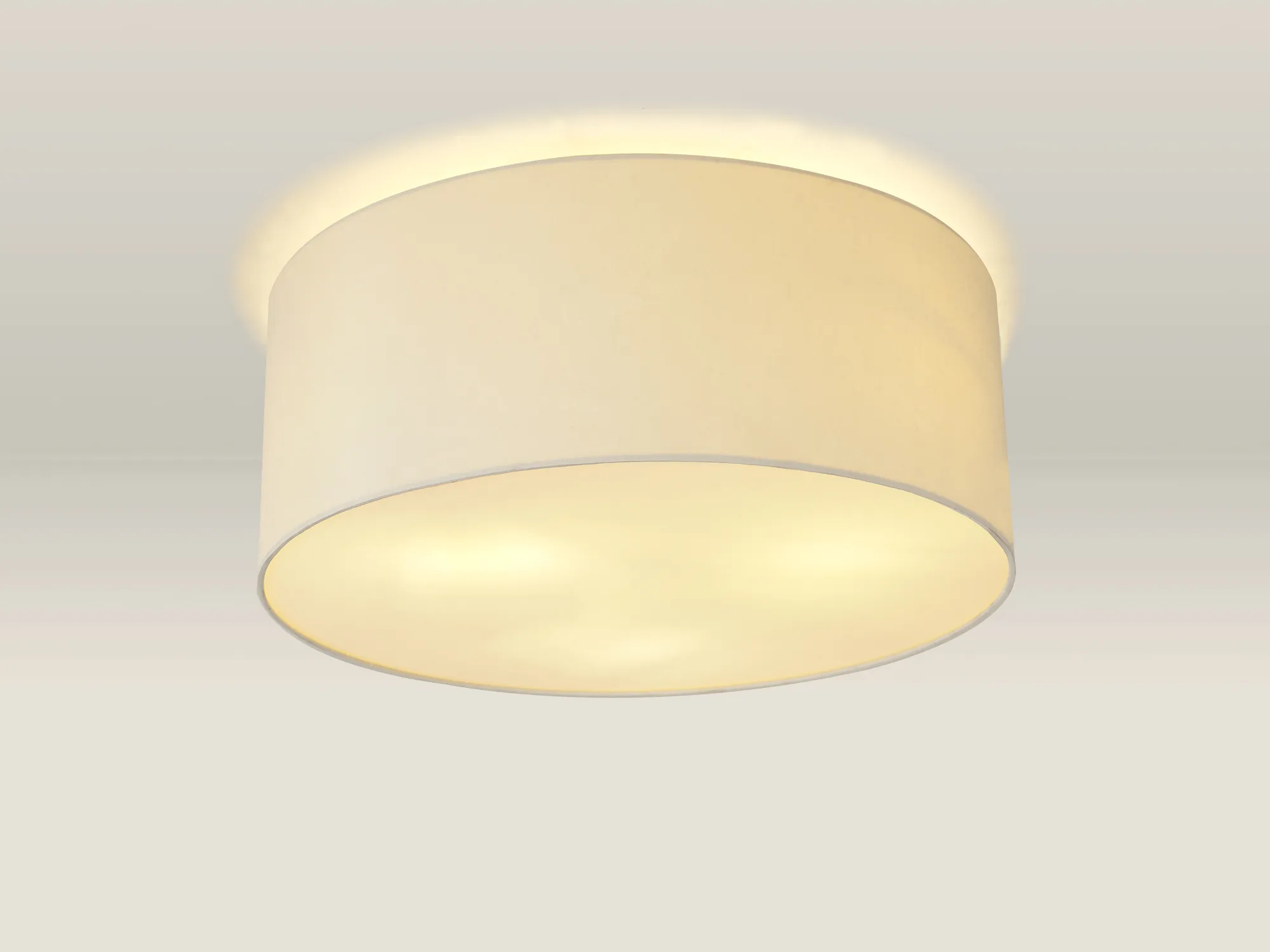 Baymont 50cm Flush 5 Light Ivory Pearl, Frosted Diffuser DK0638  Deco Baymont WH IV
